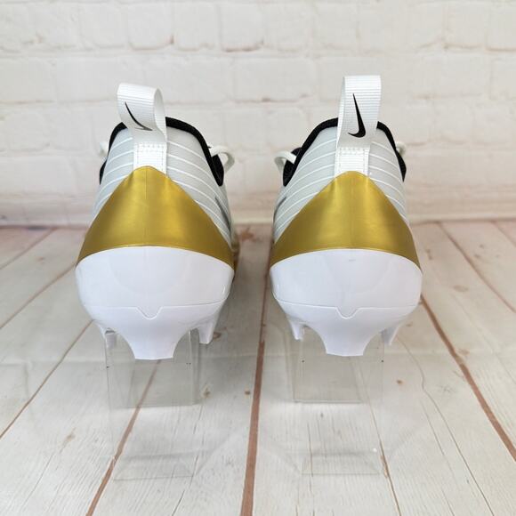 Nike Vapor Speed 3 White Metallic Gold Football Cleats Mens Size 12 (FB3303-103) - Picture 8 of 10
